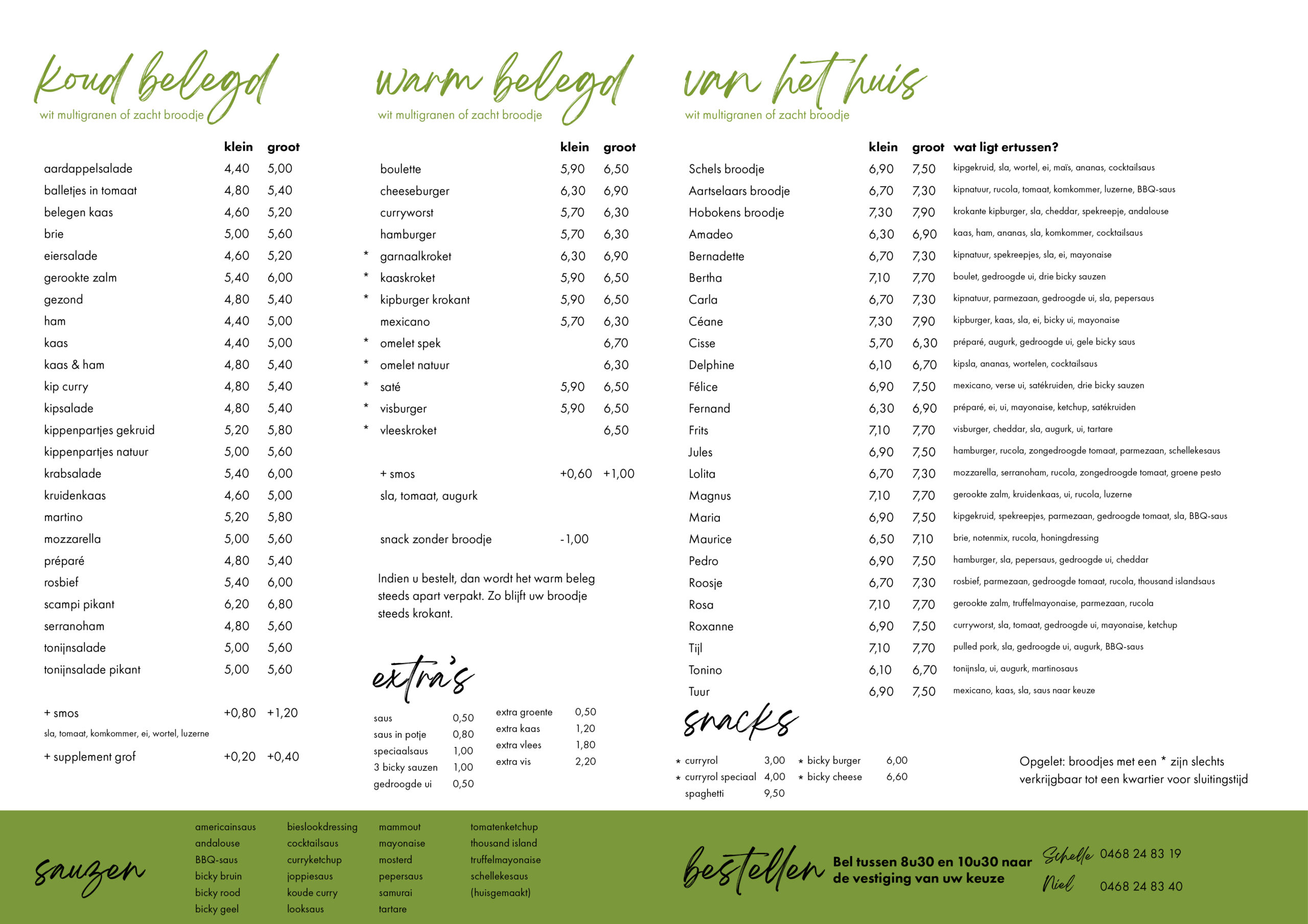 Menu 2025 2